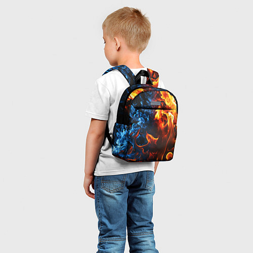 Детский рюкзак Битва огней - два пламени / 3D-принт – фото 5
