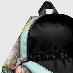 Детский рюкзак Светло-синий цветочный паттерн, цвет: 3D-принт — фото 2