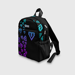 Детский рюкзак Big bang half neon pattern, цвет: 3D-принт — фото 2