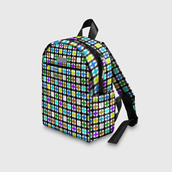 Детский рюкзак Геометрический узор в клетку разноцветный, цвет: 3D-принт — фото 2