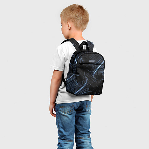 Детский рюкзак Размытые серые краски / 3D-принт – фото 5