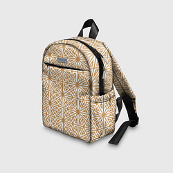 Детский рюкзак Абстрактный лучевой золотистый паттерн, цвет: 3D-принт — фото 2