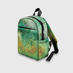 Детский рюкзак Мандала природы, зелёная, исцеление, цвет: 3D-принт — фото 2