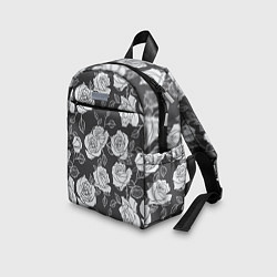 Детский рюкзак Нарисованные белые розы, цвет: 3D-принт — фото 2