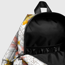 Детский рюкзак Нарисованный цветы - светлый, цвет: 3D-принт — фото 2