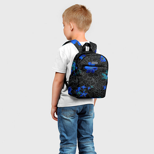 Детский рюкзак Неоновые цветы / 3D-принт – фото 5