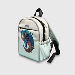 Детский рюкзак Козерог на приятном светлом фоне, цвет: 3D-принт — фото 2