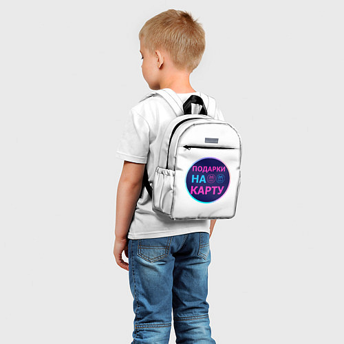Детский рюкзак Лого в синем круге / 3D-принт – фото 5