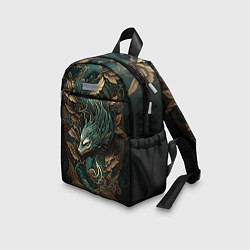 Детский рюкзак Изумрудный Дракон Irezumi, цвет: 3D-принт — фото 2