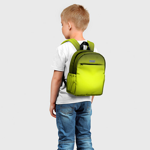 Детский рюкзак Кислотный желтый с градиентом / 3D-принт – фото 5