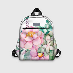 Детский рюкзак Пастельные цветы - посередине