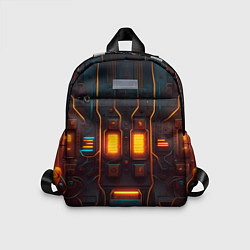 Детский рюкзак Паттерн в стиле киберпанк, цвет: 3D-принт