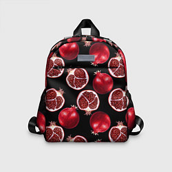 Детский рюкзак Гранаты на черном фоне - паттерн, цвет: 3D-принт