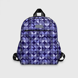 Детский рюкзак Фиолетовая геометрия Ретро паттерн, цвет: 3D-принт