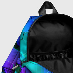 Детский рюкзак Неоновые соты - модный паттерн, цвет: 3D-принт — фото 2