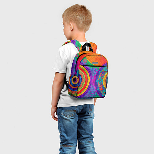 Детский рюкзак Красочные этнические орнаменты / 3D-принт – фото 5