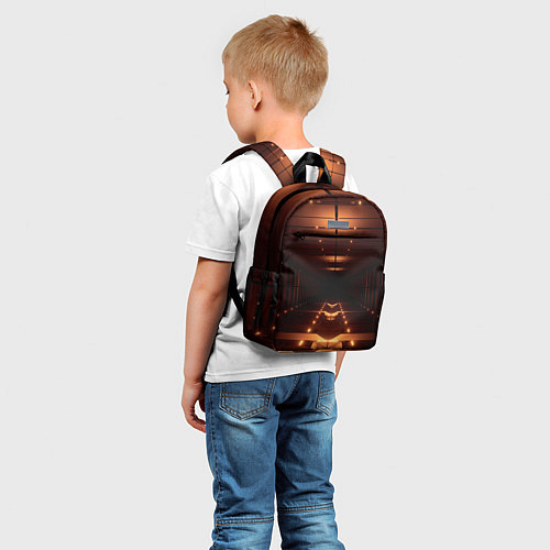 Детский рюкзак Оранжевые фонари в полной темноте / 3D-принт – фото 5