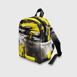 Детский рюкзак Черно-желтая абстракция, нейросеть, цвет: 3D-принт — фото 2