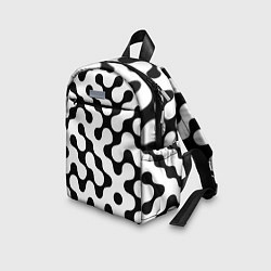 Детский рюкзак Чёрно-белый растровый узор, цвет: 3D-принт — фото 2