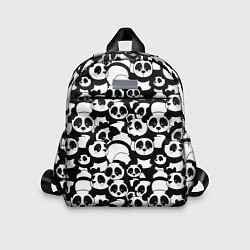 Детский рюкзак Чёрно-белые панды, цвет: 3D-принт