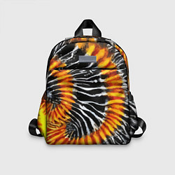 Детский рюкзак Tie dye - тай дай в черно белую полоску, цвет: 3D-принт