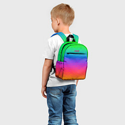 Детский рюкзак Радужный цвет полигонов, цвет: 3D-принт — фото 2
