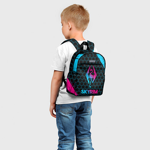 Детский рюкзак Skyrim - neon gradient / 3D-принт – фото 5