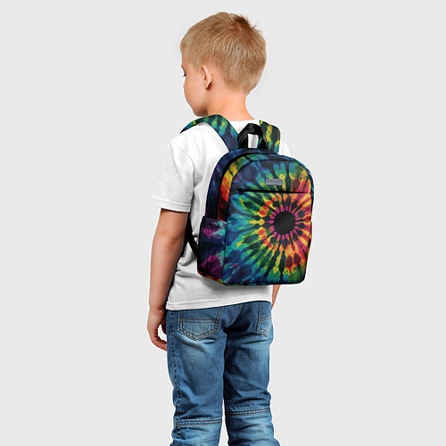 Детский рюкзак Радужный тай дай на темном фоне: арт нейросети / 3D-принт – фото 5
