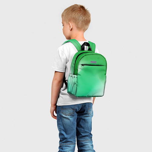 Детский рюкзак Градиент зеленый / 3D-принт – фото 5