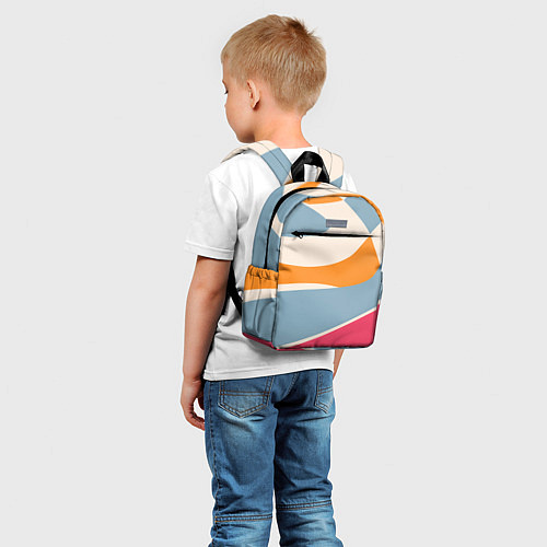 Детский рюкзак Разноцветная абстракция в стиле модерн / 3D-принт – фото 5