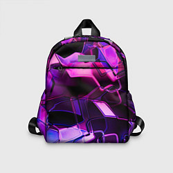 Детский рюкзак Неоновая искаженная геометрия, цвет: 3D-принт