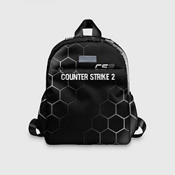 Детский рюкзак Counter Strike 2 glitch на темном фоне: символ све, цвет: 3D-принт