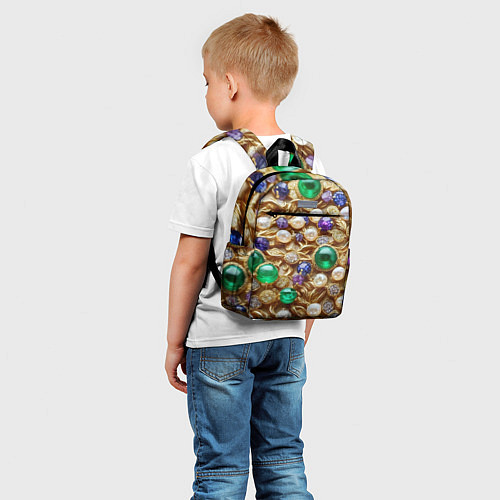 Детский рюкзак Россыпь драгоценностей / 3D-принт – фото 5