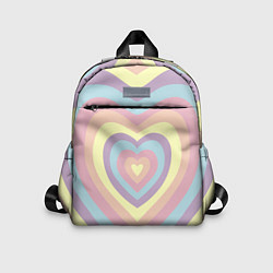 Детский рюкзак Сердца пастельные оттенки, цвет: 3D-принт