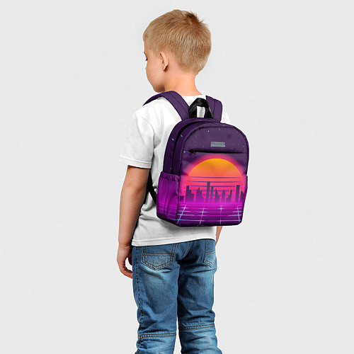 Детский рюкзак Futuristic Retro City / 3D-принт – фото 5