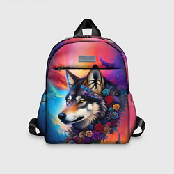 Детский рюкзак Волк бохо - нейросеть, цвет: 3D-принт