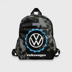 Детский рюкзак Volkswagen в стиле Top Gear со следами шин на фоне, цвет: 3D-принт