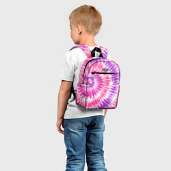 Детский рюкзак Тай-дай розовый с фиолетовым, цвет: 3D-принт — фото 2