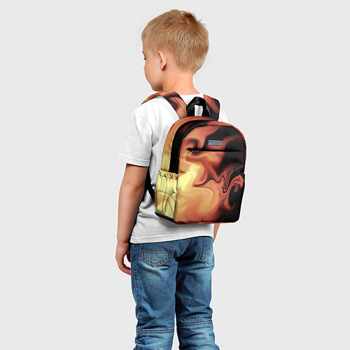 Детский рюкзак Пламя с боку / 3D-принт – фото 5