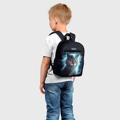 Детский рюкзак Котик с молниями / 3D-принт – фото 5