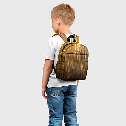 Детский рюкзак Золотистые полосы свисают / 3D-принт – фото 5