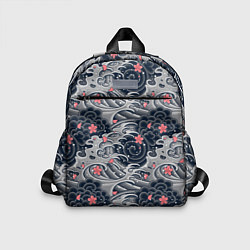 Детский рюкзак Цветы и волны, цвет: 3D-принт