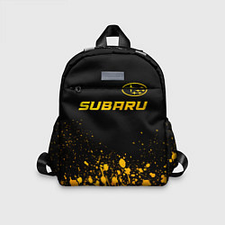 Детский рюкзак Subaru - gold gradient: символ сверху, цвет: 3D-принт