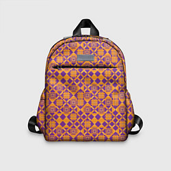 Детский рюкзак Оранжевый векторный узор, цвет: 3D-принт