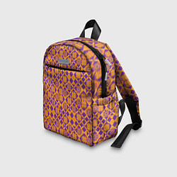 Детский рюкзак Оранжевый векторный узор, цвет: 3D-принт — фото 2