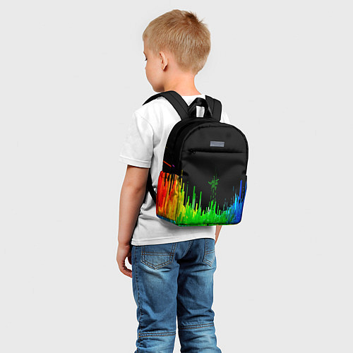 Детский рюкзак Геометрическая музыкальная волна / 3D-принт – фото 5