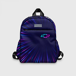 Детский рюкзак Chevrolet neon speed lines, цвет: 3D-принт