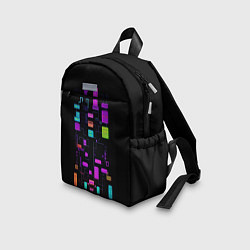 Детский рюкзак Тетрис неон, цвет: 3D-принт — фото 2