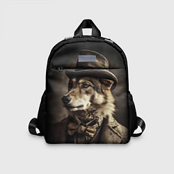 Детский рюкзак Волк - винтажное фото, цвет: 3D-принт