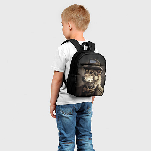 Детский рюкзак Волк - винтажное фото / 3D-принт – фото 5